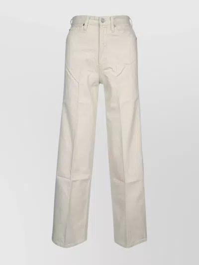 Calvin Klein Wide Linen Trousers Pockets