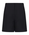 Calvin Klein Wide Lyocell Linen Shorts In Ck Black