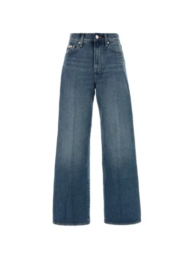 Calvin Klein Wide-leg Jeans In Blue