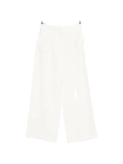 Calvin Klein Wide-leg Trousers In White