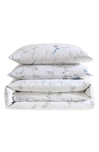 Calvin Klein Wildflower 300 Thread Count Cotton Comforter & Shams Set In Gray