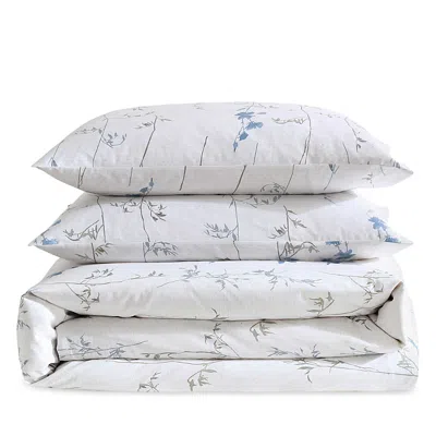 Calvin Klein Wildflower Print Sateen Duvet Cover Set, King In White