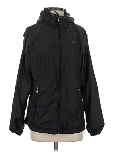 Pre-owned Calvin Klein Windbreaker Jacket In Black