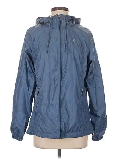 Pre-owned Calvin Klein Windbreaker Jacket In Blue