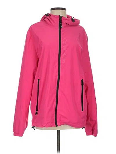 Pre-owned Calvin Klein Windbreaker Jacket In Pink