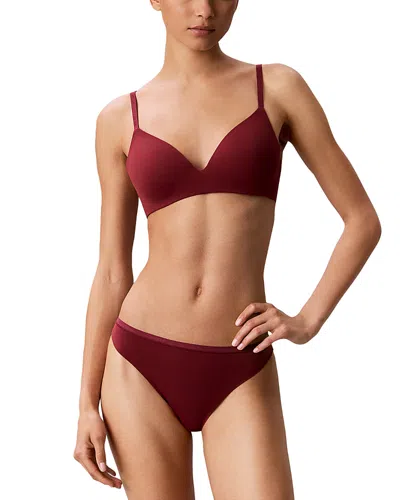 Calvin Klein Wire Free T Shirt Bra In Brown