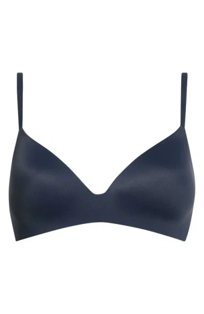 Calvin Klein Wireless T-shirt Bra In Blue