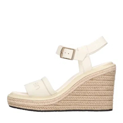Calvin Klein With Heel White In Bianco Chiari E Naturali
