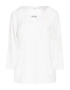 Calvin Klein Woman Blouse White Size M Polyester, Elastane In White