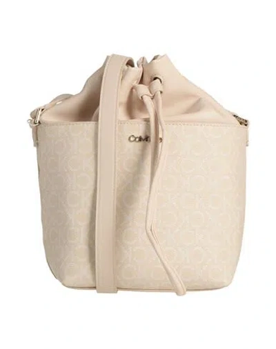 Calvin Klein Woman Cross-body Bag Beige Size - Polyester, Polyurethane In Sand