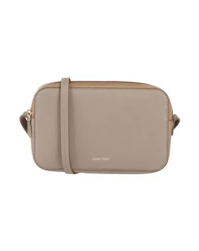 Calvin Klein Woman Cross-body Bag Taupe Size - Polyurethane In Grey