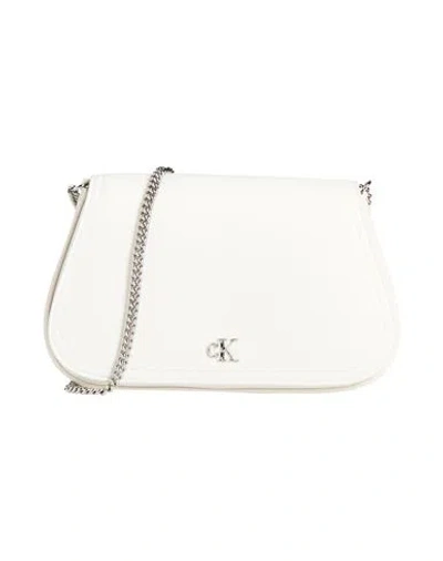 Calvin Klein Woman Cross-body Bag White Size - Recycled Polyester, Polyurethane