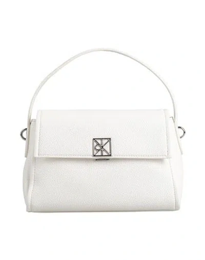 Calvin Klein Woman Handbag Ivory Size - Polyurethane In White