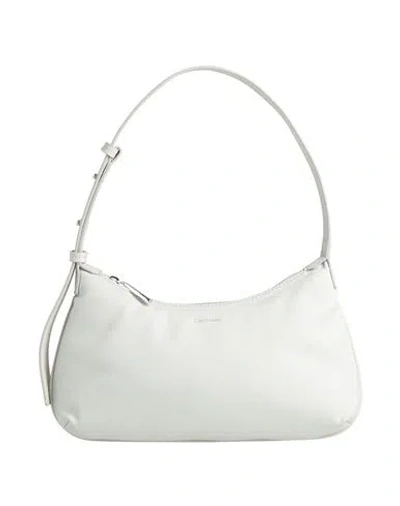 Calvin Klein Woman Handbag Light Grey Size - Leather