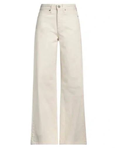Calvin Klein Woman Jeans Ivory Size 26w-32l Cotton In White