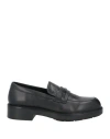 Calvin Klein Woman Loafers Black Size 8 Leather In Black