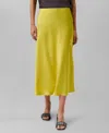 Calvin Klein Satin Midi Skirt In Warm Olive
