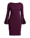 Calvin Klein Woman Midi Dress Plum Size 4 Polyester, Elastane