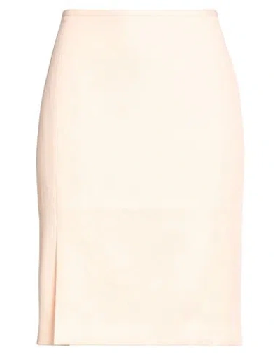 Calvin Klein Woman Midi Skirt Apricot Size 10 Polyester, Elastane In Neutral