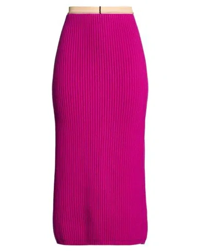 Calvin Klein Woman Midi Skirt Mauve Size S Wool, Cashmere In Purple