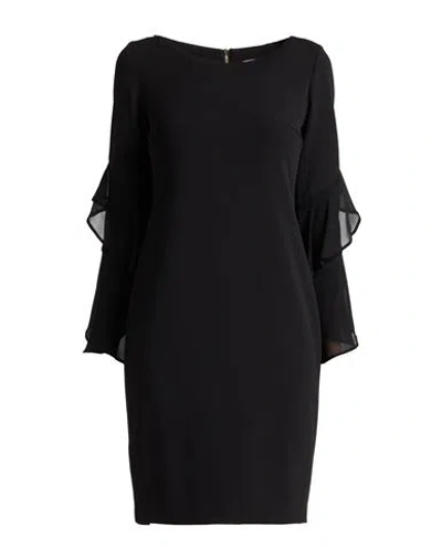 Calvin Klein Woman Mini Dress Black Size 14 Polyester, Elastane