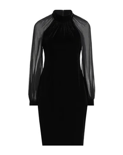 Calvin Klein Woman Mini Dress Black Size 6 Polyester, Elastane