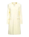 Calvin Klein Woman Overcoat & Trench Coat Pastel Yellow Size 4 Polyester, Elastane In Yellow
