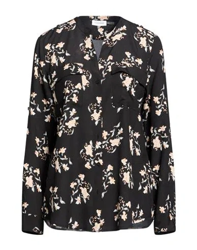 Calvin Klein Woman Shirt Black Size M Polyester In Multi