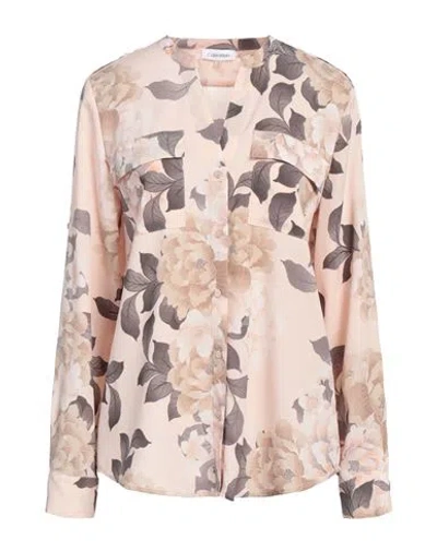 Calvin Klein Woman Shirt Blush Size M Polyester In Multi