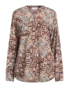 Calvin Klein Woman Shirt Brown Size M Polyester In Brown