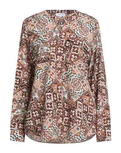 Calvin Klein Woman Shirt Brown Size M Polyester