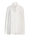 Calvin Klein Woman Shirt White Size L Polyester, Elastane