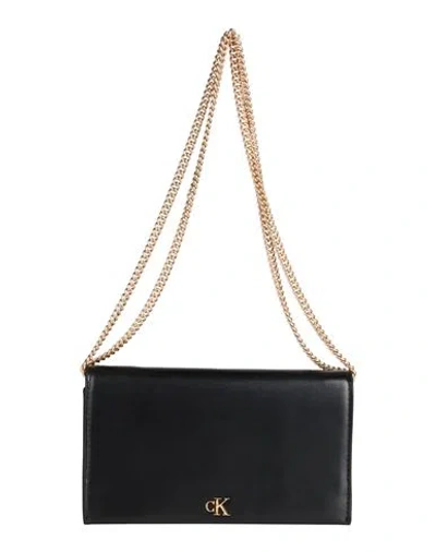 Calvin Klein Woman Shoulder Bag Black Size - Recycled Polyester, Polyurethane