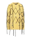 Calvin Klein Woman Sweater Yellow Size S Wool, Mohair Wool In Yellow