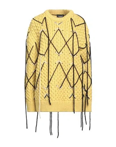Calvin Klein Woman Sweater Yellow Size M Wool, Mohair Wool
