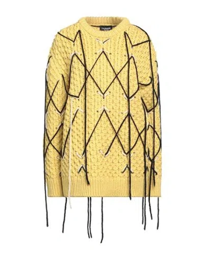 Calvin Klein Woman Sweater Yellow Size S Wool, Mohair Wool