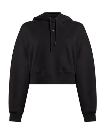 Calvin Klein Woman Sweatshirt Black Size Xs Cotton