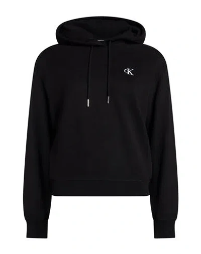 Calvin Klein Woman Sweatshirt Black Size Xs Cotton, Polyester