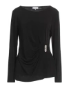 Calvin Klein Woman T-shirt Black Size M Polyester, Elastane