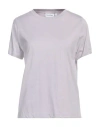 Calvin Klein Woman T-shirt Light Grey Size L Cotton In Grey