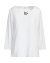 Calvin Klein Woman T-shirt White Size L Polyester, Elastane