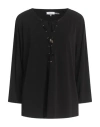 Calvin Klein Woman Top Black Size L Polyester, Elastane