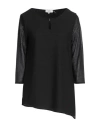 Calvin Klein Woman Top Black Size L Polyester, Elastane In Black