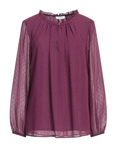 Calvin Klein Woman Top Purple Size L Polyester