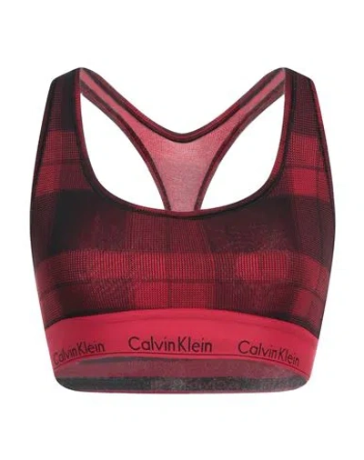 Calvin Klein Woman Top Red Size S Cotton, Modal, Elastane