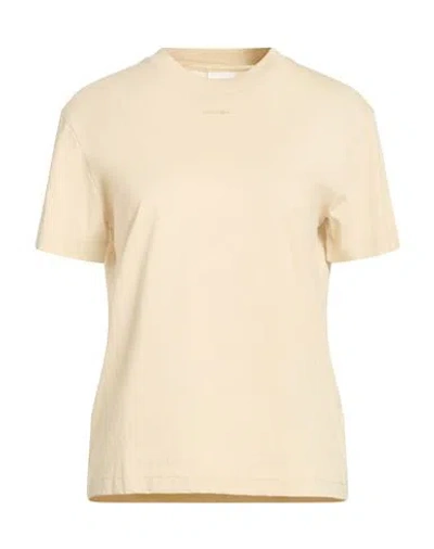 Calvin Klein Woman T-shirt Beige Size M Cotton In Pink