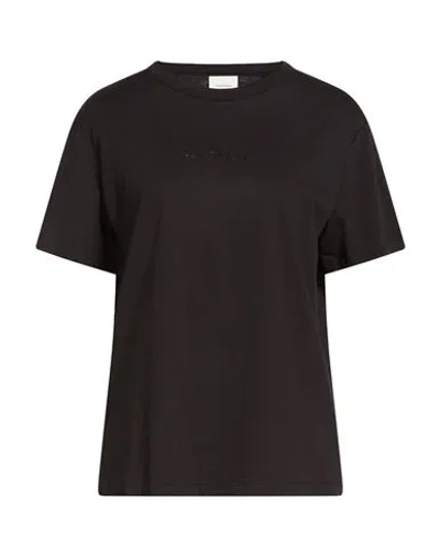 Calvin Klein Woman T-shirt Black Size S Cotton In Blue