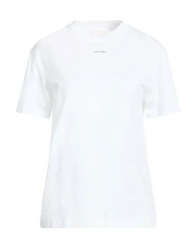Calvin Klein Woman T-shirt White Size L Cotton