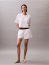 Calvin Klein Women's 100% Cotton Pride Logo Poplin Sleep Short