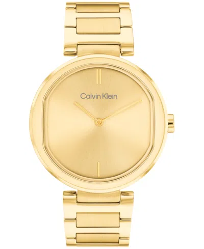 Calvin Klein Women's 2-hand Gold-tone Stainless Steel Bracelet Watch 36mm